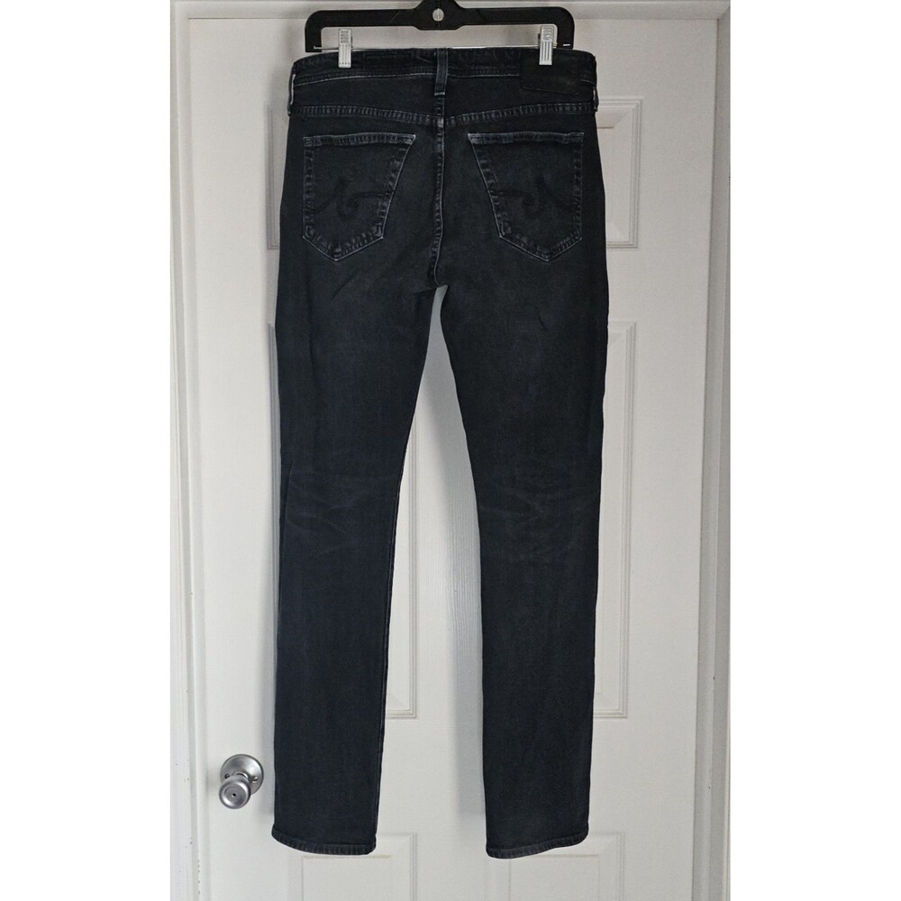 AG Adriano Goldschmied The Everett Slim Straight Black Wash Jeans Mens 31x34